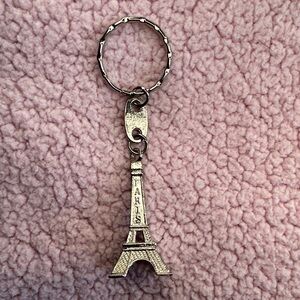 Silver Eiffel Tower Keychain - Paris Charm